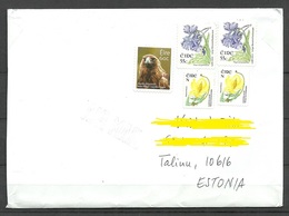 IRLAND IRELAND 2018 Letter To Estonia Flowers Etc Stamps Remained Uncancelled! - Lettres & Documents