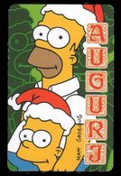 CARD - AUGURI Di NATALE (Simpsons: Homer & Bart) - Father Xmas