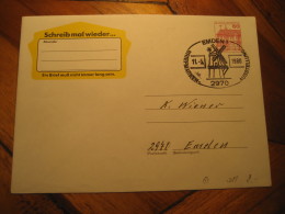 EMDEN 1980 Windmill Cancel Postal Stationery Cover GERMANY Mill Mills Moulin A Vent Moulins - Windmills