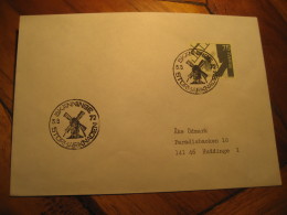 SKANNINGE 1972 Windmill Cancel Cover SWEDEN Mill Mills Moulin A Vent Moulins - Windmills