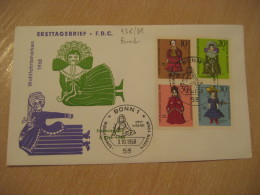 Puppe Yvert 436/9 BONN 1968 FDC Cancel Cover GERMANY Doll Dolls Poupee Poupees - Bambole