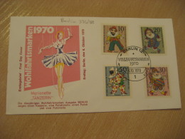 Polichinelle Pulcinella Punch Yvert 335/8 BERLIN 1970 FDC Cancel Cover GERMANY Puppet Puppets Marionette Marionettes - Marionetas