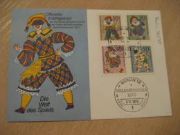 Polichinelle Pulcinella Punch Yvert 335/8 BERLIN 1970 FDC Cancel Cover GERMANY Puppet Puppets Marionette Marionettes - Marionnettes