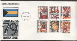 1979 Chrsitmas Issue Goombay Carnival Costumes  Complete Set On Single FDC - Bahama's (1973-...)