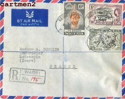 NIGERIA LETTRE RECOMMANDE WARRI REGISTERED LETTER FLAMME MARCOPHILIE STAMP TIMBRE AFRIQUE - Nigeria (1961-...)