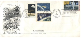 (876) USA Special FDC For Man First Landing On The Moon - 1969 - América Del Norte