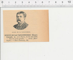 Gravure De 1898 - Dugué De La Fauconnerie (Henri Joseph) Elu Dans L'Orne Mortagne 51C21 - Ohne Zuordnung