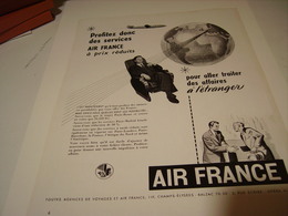 ANCIENNE PUBLICITE AIR FRANCE  1951 - Pubblicità