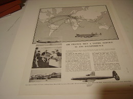 ANCIENNE PUBLICITE AIR FRANCE 1954 - Pubblicità