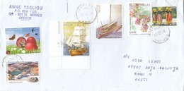 GOOD GREECE Postal Cover To ESTONIA 2018 - Good Stamped: Landscape ; Butterflies ; Flower ; Ships - Brieven En Documenten