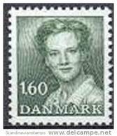 DENEMARKEN-DENMARK 1982 1.60 Margrethe II Groen PF-MNH-NEUF - Nuevos