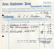 B4584 - Penig - Heinrich Hausemann Papiergroßhandel Buchdruckerei - Rechnung 1938 - 1900 – 1949