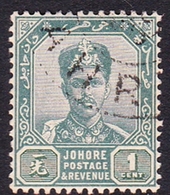 Malaysia-Johore SG 39 1896 Sultan Ibrahim, 1c Green, Used - Johore