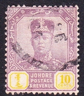 Malaysia-Johore SG 61 1904 Sultan Ibrahim, 1c Dull Purple And Green, Used - Johore