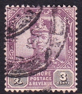 Malaysia-Johore SG 63 1904 Sultan Ibrahim, 3c Dull Purple And Olive Black, Used - Johore