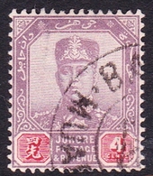 Malaysia-Johore SG 64 1904 Sultan Ibrahim, 4c Dull Purple And Carmine, Used - Johore