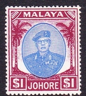 Malaysia-Johore SG 145 1949 Sultan Sir Ibrahim, $ 1.00, Mint Hinged - Johore