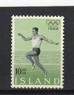 ISLANDE - Y&T N° 342* - Jeux Olympiques De Tokyo - Unused Stamps