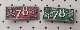 Happy New Year 1978 Snowflake Slovenia Pins - Natale