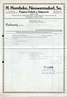 B4594 - Neuwernsdorf - H. Hambcke - Pappenfabrik Und Sägewerk - Rechnung Quittung 1947 - 1900 – 1949