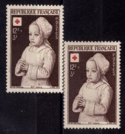 VARIETE  N 914 ** 1 TB FOND BRUN TRES NOIR AU LIEU DE MARRON   - TRES VISILBE AU SCANN - RRR !!! - Unused Stamps