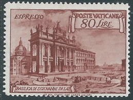 1949 VATICANO ESPRESSO BASILICHE 80 LIRE MNH ** - ED11-9 - Eilsendung (Eilpost)