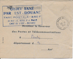 1968 - ENVELOPPE Avec OBJET TAXE Par PARIS EST DOUANE => PANTIN - CACHET BLEU - 1960-.... Lettres & Documents