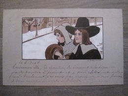 Cpa Litho Illustrateur Parkinson - M. M. Vienne Série 165 - 1904 - Couple Neige - Parkinson, Ethel