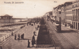 ROYAUME UNI,UNITED KINGDOM,angleterre,england,SUSSEX,PARADE,ST.LEONAR DS,carte Old,animée,tramway,tram,habitant,people - Autres & Non Classés