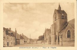 Oysonville (Eure-et-Loir) - Place De L'Eglise - Edition D'Art Robert Rameau, Carte Non Circulée - Other & Unclassified