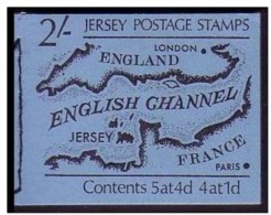 JERSEY 1969 MAP LANDSCAPE CASTLE BOOKLET MNH - 9 Stamps Inside KARTE LANDSCHAFT SCHLOSS CHÂTEAU DU PAYSAGE DE LA CARTE - Schlösser U. Burgen