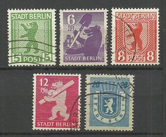 Deutschland 1945 Soviet Zone Berlin = 6 Values From Set Michel 1 - 7 O - Berlijn & Brandenburg