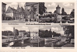 AK Brandenburg - Havel - Mehrbildkarte - Kurfürstenhaus Steintorturm Adolf Hitler-Brücke (35132) - Brandenburg