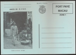Portugal Macau China Chine - Inteiro Postal Stationery - Entier - Port Payé - 1950's Carteiro Da Época - Postwaardestukken