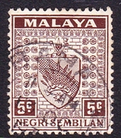 Malaysia-Negri Sembilan SG 26 1935 Arms, 5c Brown, Used - Negri Sembilan