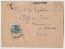Lettre D'Escaudain Pour Versailles - 1959 - Non Affranchie Et Taxée à 50 Frs (n°88) - 1859-1959 Covers & Documents