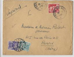 Lettre (1948) Poste Aux Armées Pour Pantin Au Tarif Imprimés - Affranchie à 6 Frs Et Taxée à 6 Frs - 1859-1959 Covers & Documents