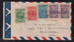 Kuba Cuba 1948 Registered Airmail Cover To RIO DE JANEIRO Brazil Marta Abreu Stamps - Lettres & Documents