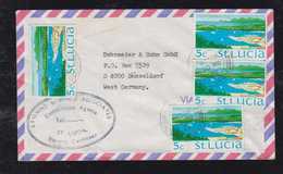 St Lucia 1973 Airmail Cover To DUESSELDORF Germany - Ste Lucie (...-1978)
