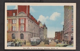 Post Office & Mclean Building, Edmonton, Alberta - Unused - Old Cars - Edmonton