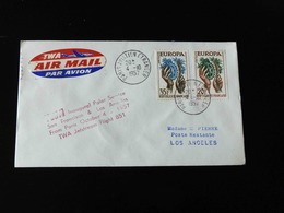 LETTRE VOL INAUGURAL DE PARIS POUR SAN FRANCISCO - LOS ANGELES  1957  -  PAR TWA JETSTREAM FLIGHT - 1927-1959 Covers & Documents