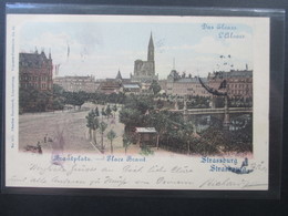 AK Elsass 1901 Das Elsass Strassburg Brantplatz - Place Brant. Charles Bernhoeft Luxemburg - Elsass