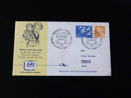 LETTRE DU DANEMARK POUR TOKYO  -  1957  -  AVEC SAS SCANDINAVIA - Airmail