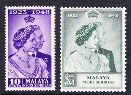 Malaysia-Negri Sembilan SG 40-41 1948 Royal Silver Wedding, Mint Light Hinged - Negri Sembilan