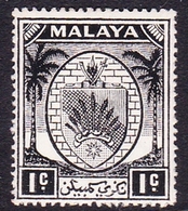 Malaysia-Negri Sembilan SG 42 1949 Arms, 1c Black, Mint Hinged - Negri Sembilan