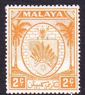 Malaysia-Negri Sembilan SG 43 1949 Arms, 2c Orange, Mint Hinged - Negri Sembilan