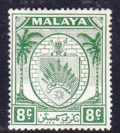 Malaysia-Negri Sembilan SG 49 1952 Arms, 8c Green, Mint Hinged - Negri Sembilan