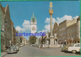 Allemagne - Staubing - Donau - Theresienplatz Mit Stadtturm Und Dreifaltigkeits- Saule (voitures, Automobile) - Straubing