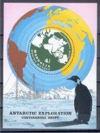MONGOLIA, SOUVENIR SHEET, ANTARCTIC EXPLORATION, 1980 - Research Programs