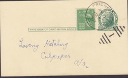 United States Uprated Postal Stationery Ganzsache Entier FRIEDSVILLE Md. 1952 CULPEPPER President Stamp (2 Scans) - 1941-60